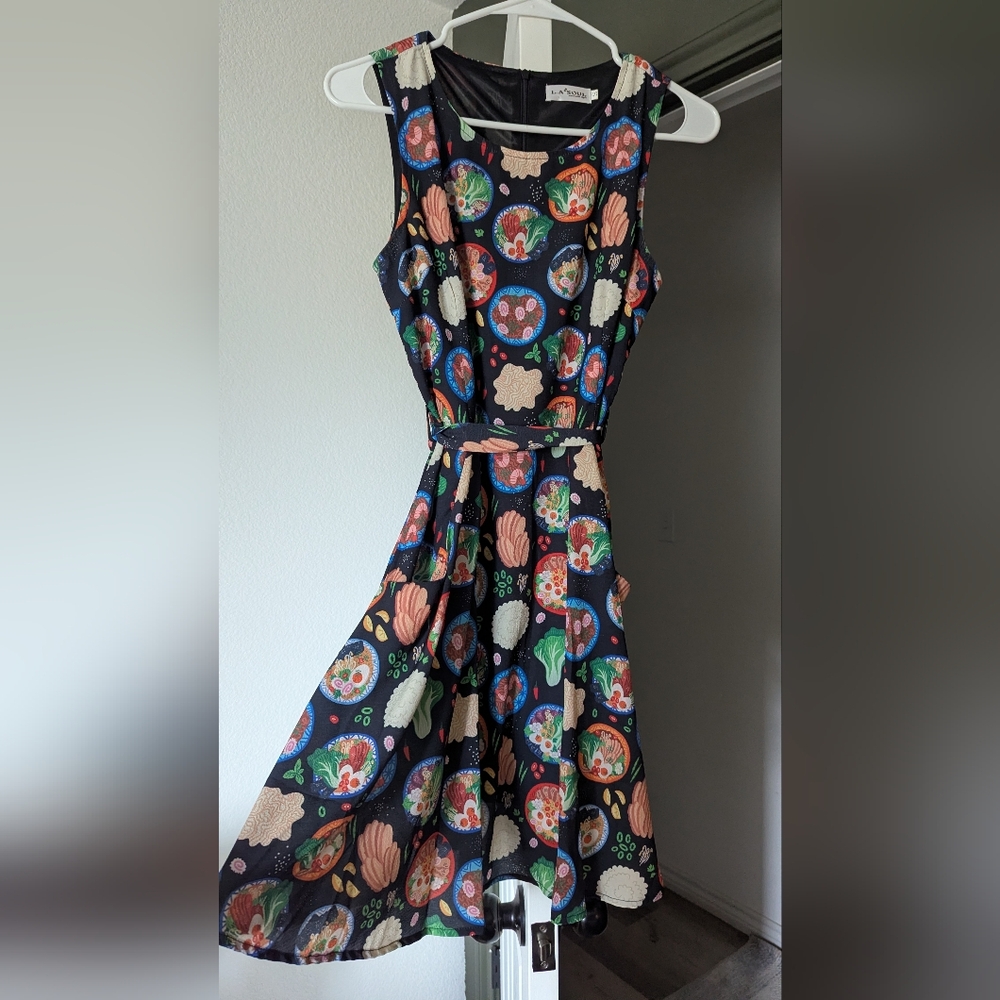 Colorful Patterned Sleeveless Dress